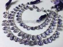 Iolite Far Faceted Pear Shape Beads